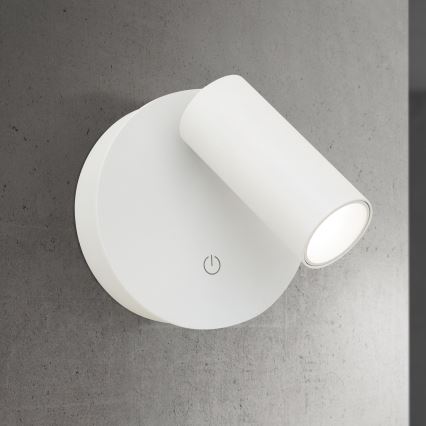 LED димируемо презареждаемо сензорно стенно точково осветително тяло LUXY LED/1W/5V 2200 mAh 2700/3000/4000K бяло