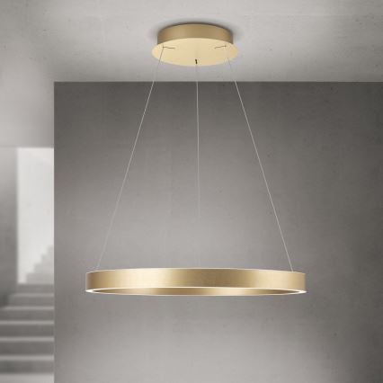 LED димируем полилей на кабел KOLK LED/60W/230V 2700/3000/4000K Ø 60 см златист