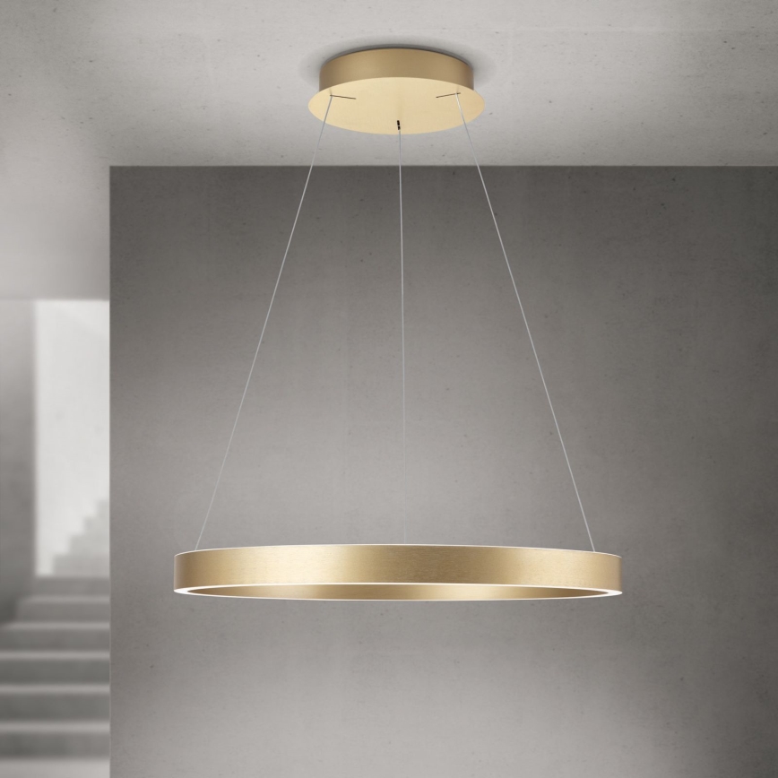 LED димируем полилей на кабел KOLK LED/60W/230V 2700/3000/4000K Ø 60 см златист