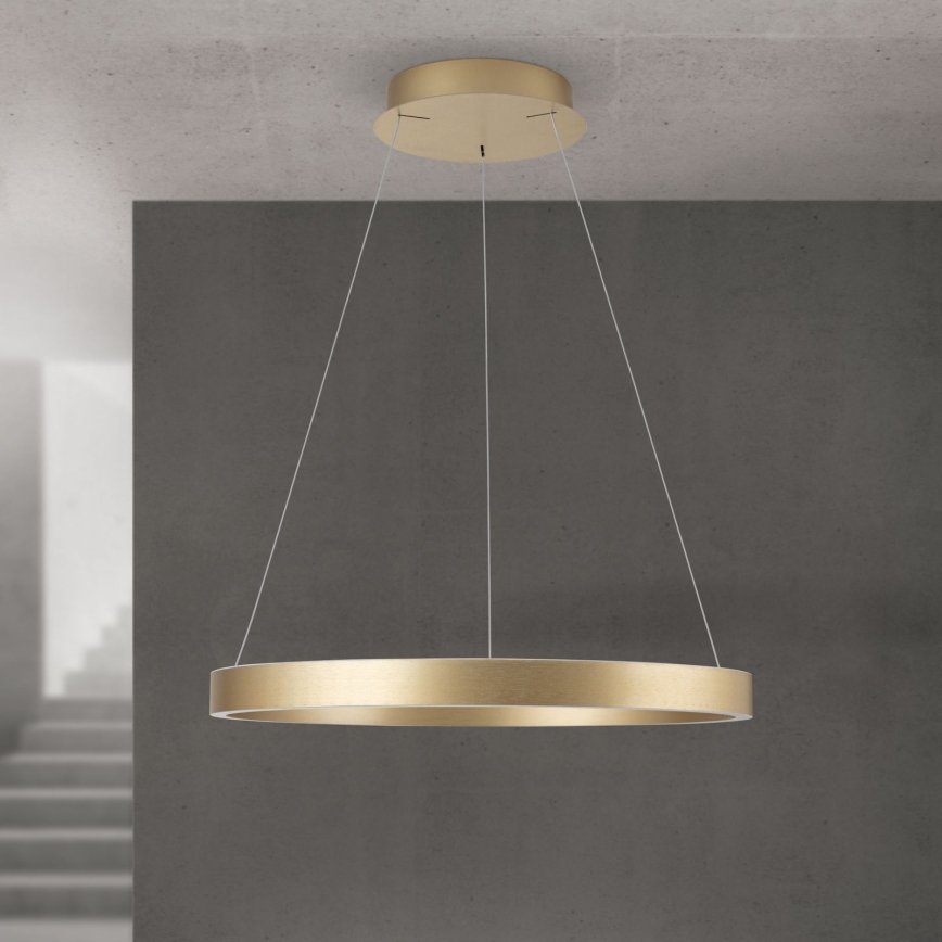 LED димируем полилей на кабел KOLK LED/60W/230V 2700/3000/4000K Ø 60 см златист