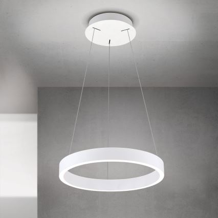 LED димируем полилей на кабел KOLK LED/40W/230V 2700/3000/4000K Ø 40 cm бял
