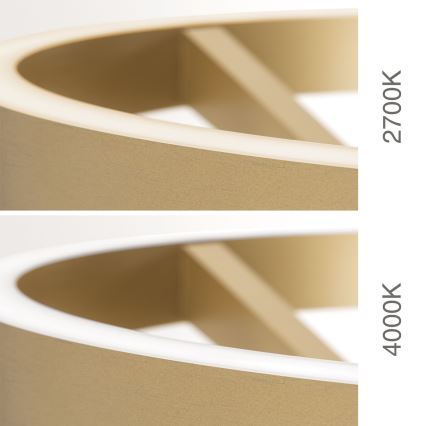 Регулируема LED подова лампа KOLK LED/40W/230V 2700/4000K златна