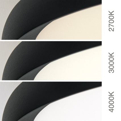 LED таванно осветително тяло KANT LED/30W/230V 2700/3000/4000K Ø 40 см черно