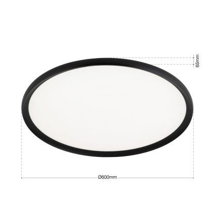 LED таванно осветително тяло KANT LED/50W/230V 2700/3000/4000K Ø 60 см черно