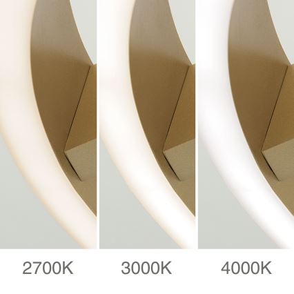 LED таванно осветително тяло KOLK LED/40W/230V 2700/3000/4000K Ø 40 см златно