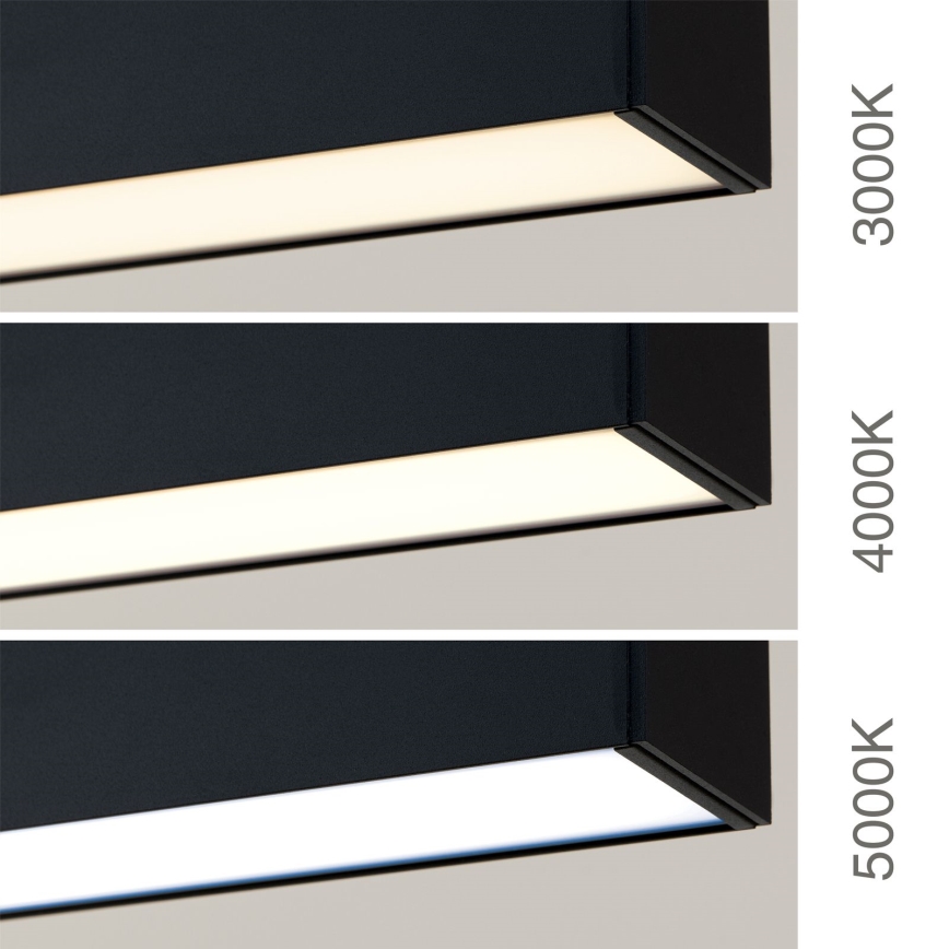 Таванно/висящо осветително тяло 2 в 1 PALKKI LED/38W/230V 3000/4000/5000K черно