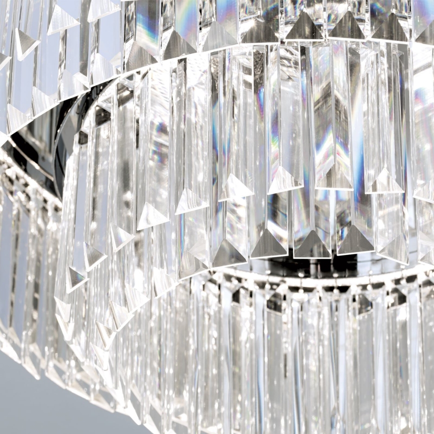 LED регулируемо кристално таванно осветително тяло PRISM LED/80W/230V диаметър 55 см, лъскав хром