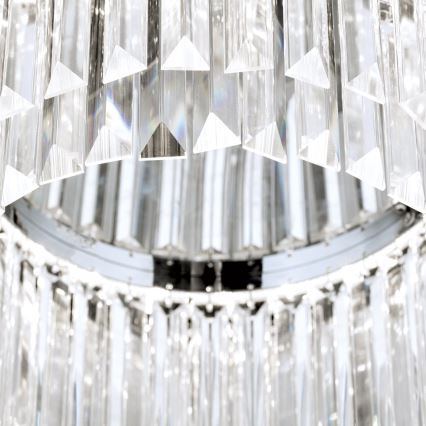 LED регулируемо кристално таванно осветително тяло PRISM LED/80W/230V диаметър 55 см, лъскав хром