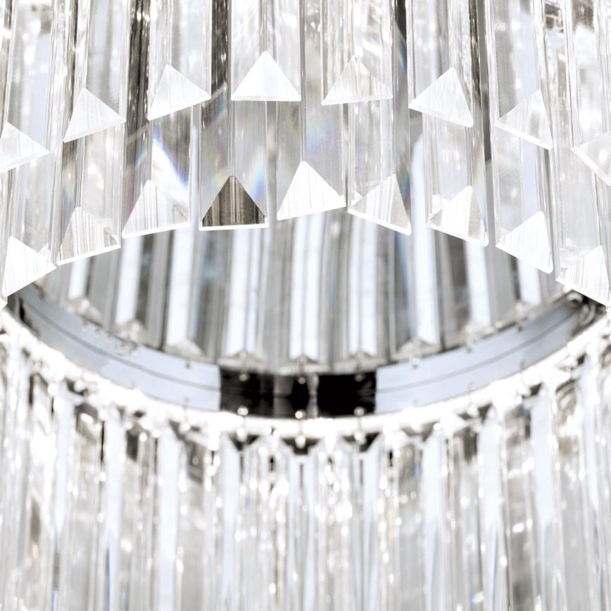 LED регулируемо кристално таванно осветително тяло PRISM LED/80W/230V диаметър 55 см, лъскав хром