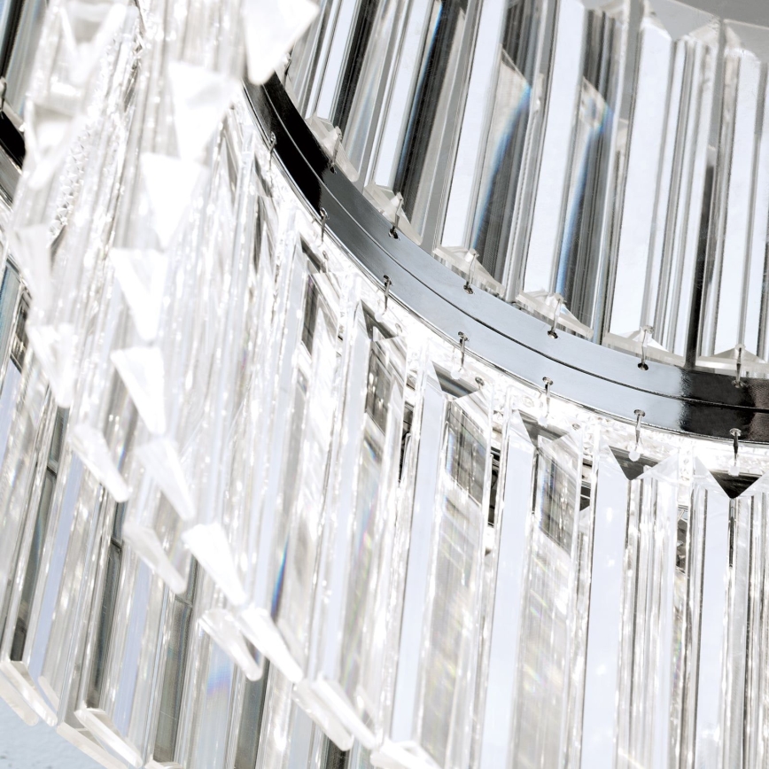 LED регулируемо кристално таванно осветително тяло PRISM LED/80W/230V диаметър 55 см, лъскав хром