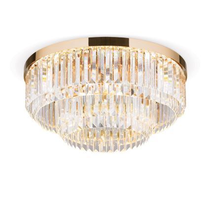 LED регулируемо кристално таванно осветително тяло PRISM LED/80W/230V диаметър 55 см 24K злато