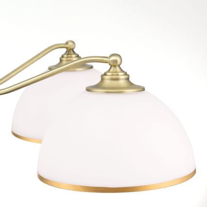 Пендел OLD LAMP 5xE27/40W/230V Ø 75 cm бял/месинг