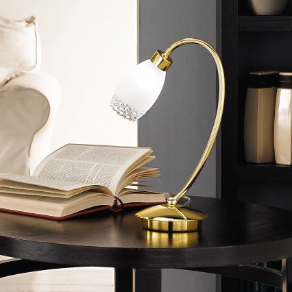 Златна настолна лампа CARLA 1xG9/28W/230V