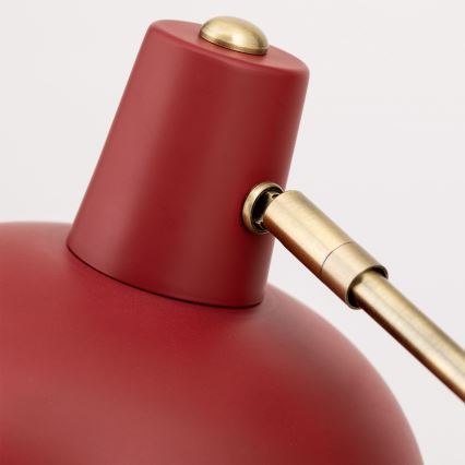 Настолна лампа FEDRA 1xE14/40W/230V червена/месинг