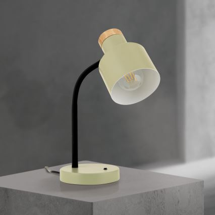 Настолна лампа GILI 1xE27/40W/230V зелена