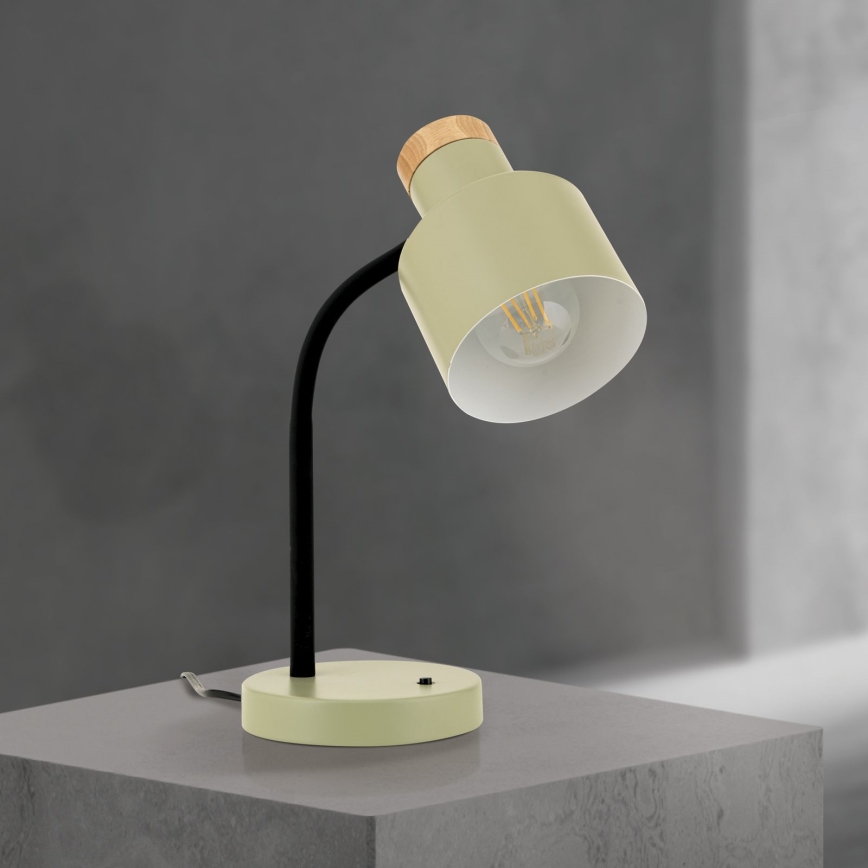 Настолна лампа GILI 1xE27/40W/230V зелена