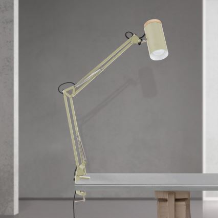 Настолна лампа с щипка GILI 1xE27/40W/230V зелена