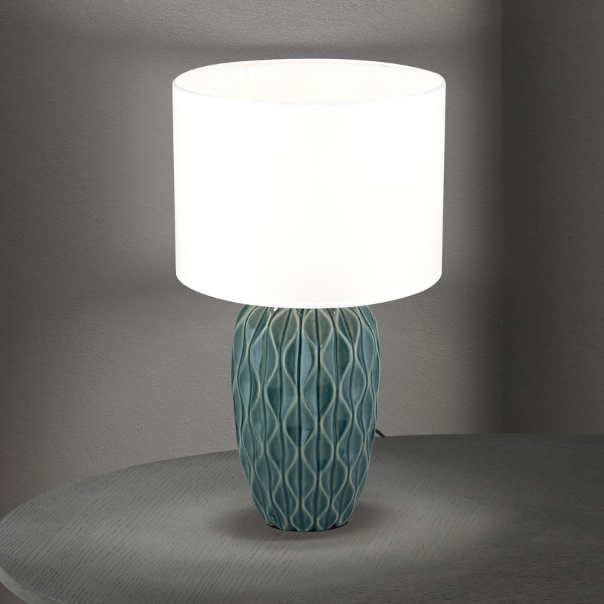 Настолна лампа TORTUGA 1xE27/40W/230V зелена/бяла