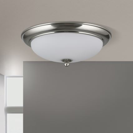 Плафон EMPIRA 2xE27/40W/230V, Ø 35,5 см, матов хром