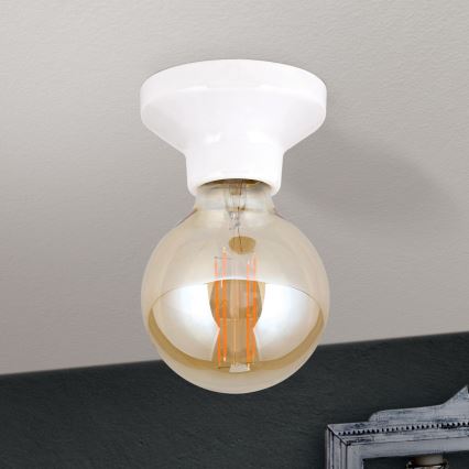 Таванно осветително тяло FROST 1xE27/60W/230V бяло