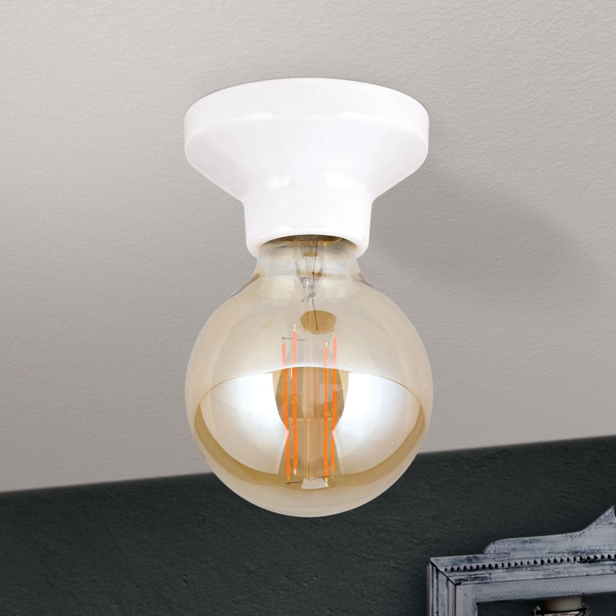 Таванно осветително тяло FROST 1xE27/60W/230V бяло