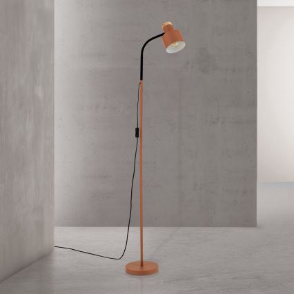 Подова лампа GILI 1xE27/40W/230V в цвят тухла