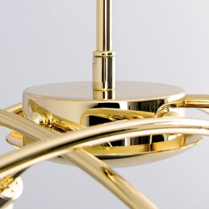 Полилей на тръба CARLA 8xG9/28W/230V златен