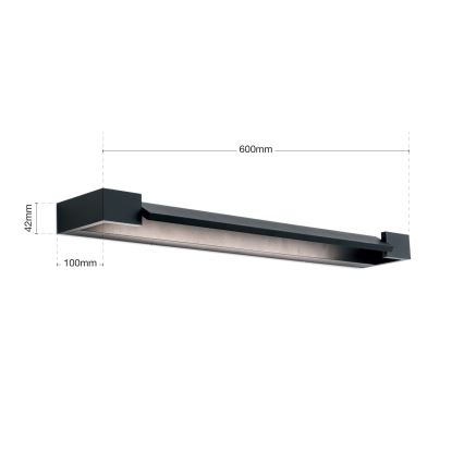 LED Лампа за огледало в баня MARILYN LED/18W/230V 60 см IP44 черен