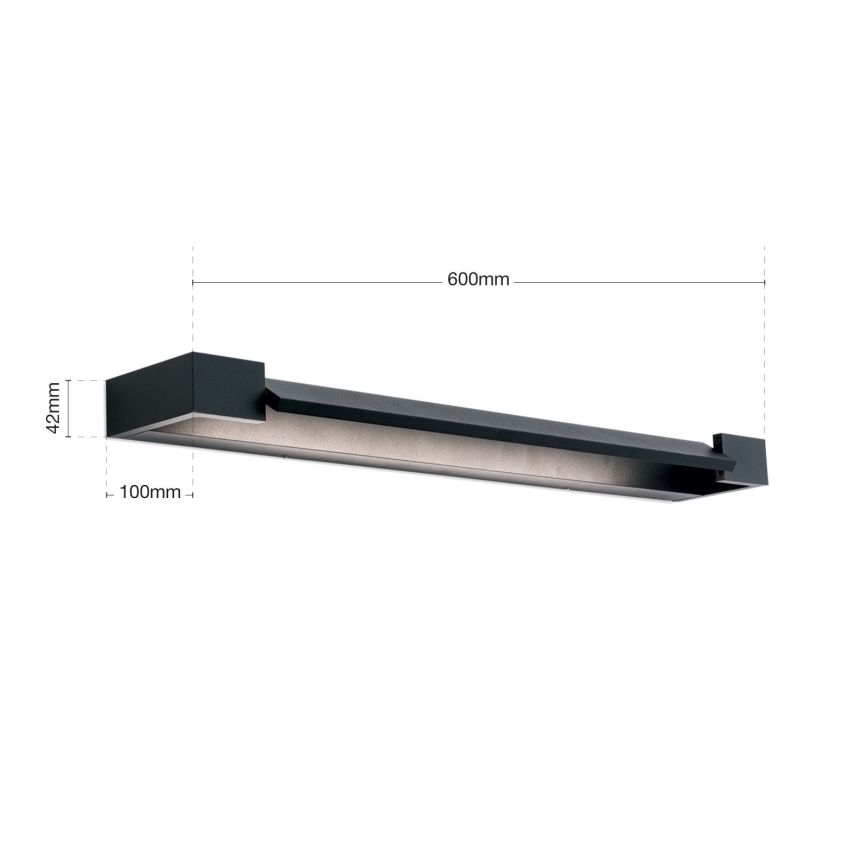 LED Лампа за огледало в баня MARILYN LED/18W/230V 60 см IP44 черен