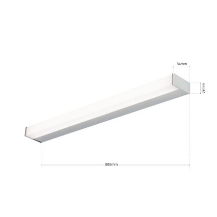 LED Лампа за огледало MARILYN LED/17W/230V 69,5 см лъскав хром