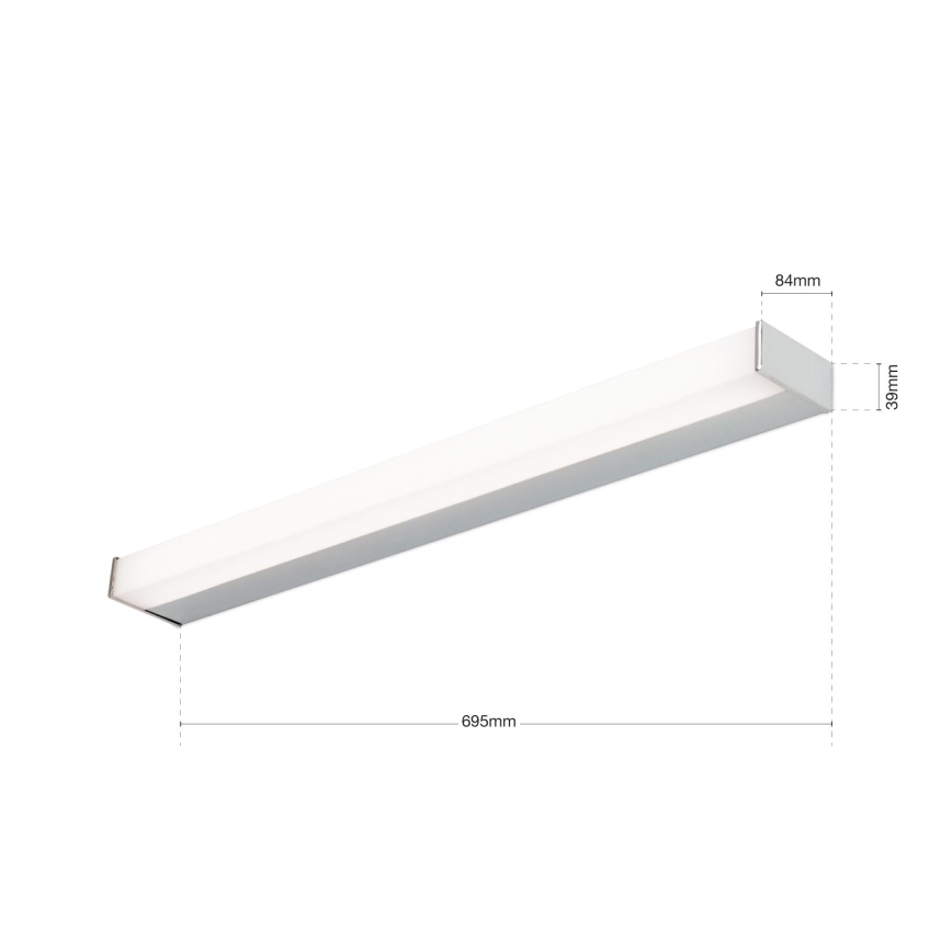 LED Лампа за огледало MARILYN LED/17W/230V 69,5 см лъскав хром