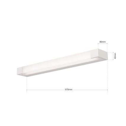 LED Лампа за огледало в баня MARILYN LED/21W/230V 57 см IP44 бял