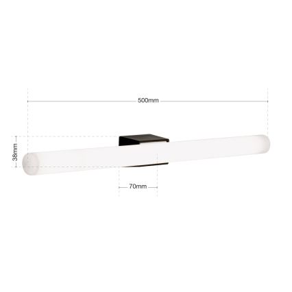 LED аплик VISAGIST 1xS14d/8W/230V черен