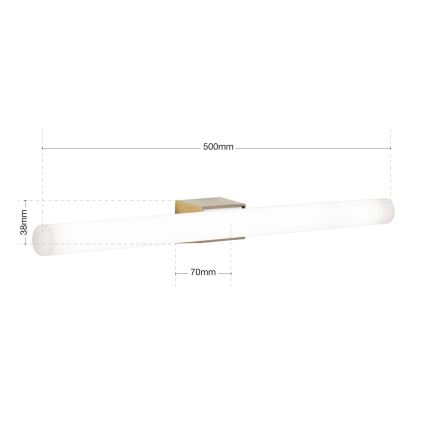LED аплик VISAGIST 1xS14d/8W/230V месинг