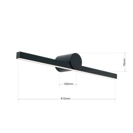 LED Лампа за огледало в баня BEAUTY LED/12W/230V 61 см IP54 черен
