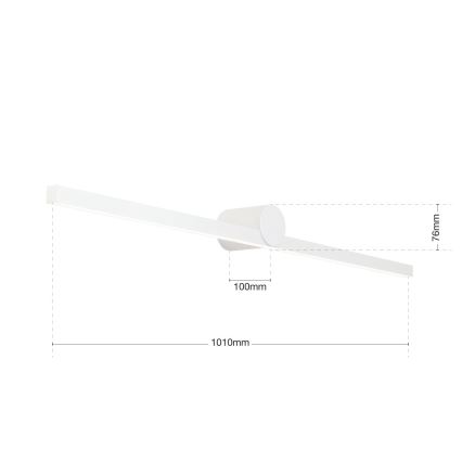 LED Лампа за огледало в баня BEAUTY LED/24W/230V 101 см IP54 бял