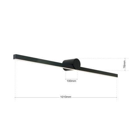 LED Лампа за огледало в баня BEAUTY LED/24W/230V 101 см IP54 черен