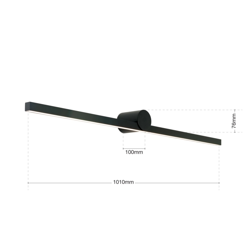 LED Лампа за огледало в баня BEAUTY LED/24W/230V 101 см IP54 черен