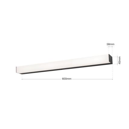LED Лампа за огледало в баня HORIZON LED/12W/230V 3000/4000K 60 см IP44 черен