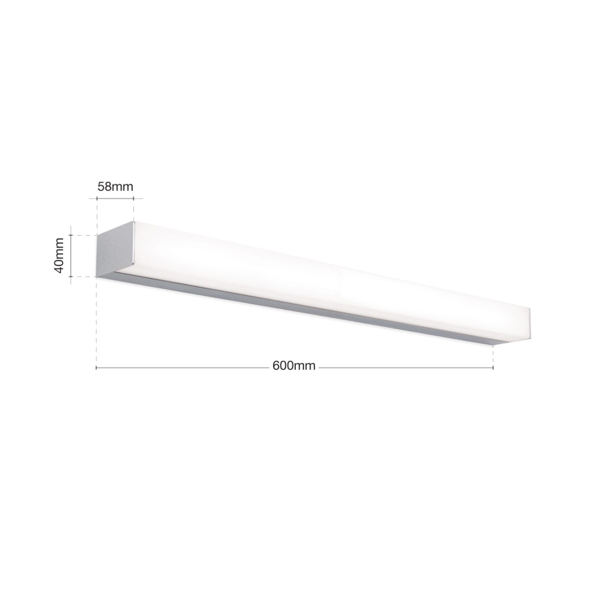 LED Лампа за огледало в баня HORIZON LED/12W/230V 3000/4000K 60 см IP44 сребрист
