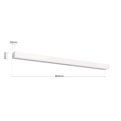 LED Лампа за огледало в баня HORIZON LED/18W/230V 3000/4000K 90 см IP44 сребрист