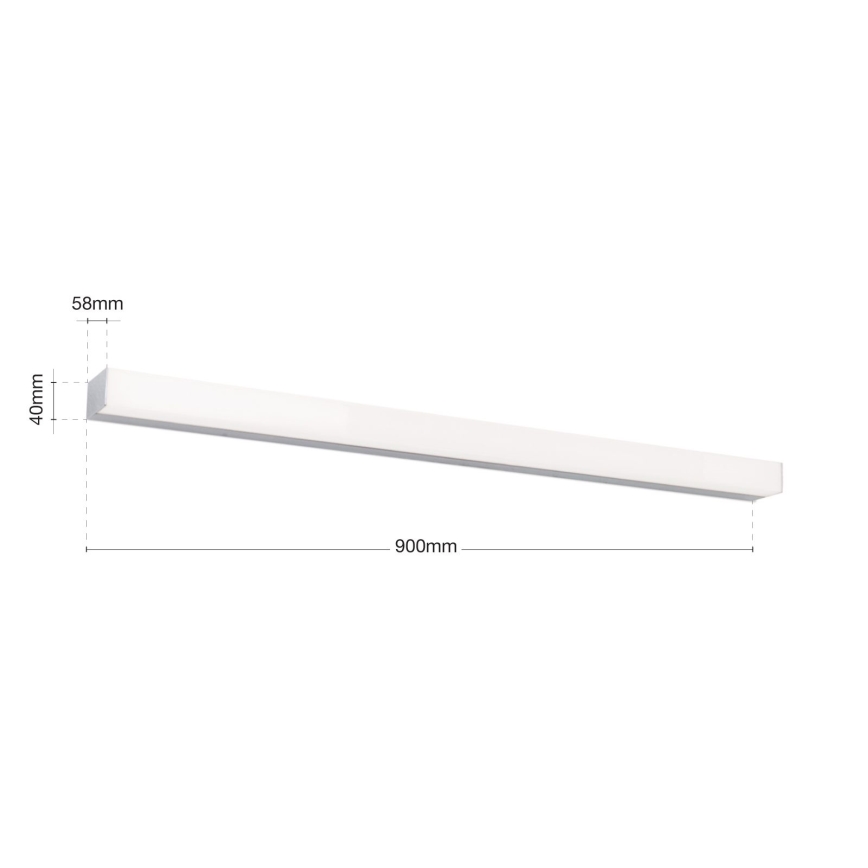 LED Лампа за огледало в баня HORIZON LED/18W/230V 3000/4000K 90 см IP44 сребрист