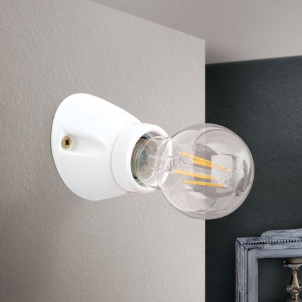 Стенно осветително тяло FROST 1xE27/60W/230V бяло