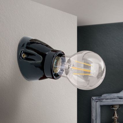 Стенно осветително тяло FROST 1xE27/60W/230V черно