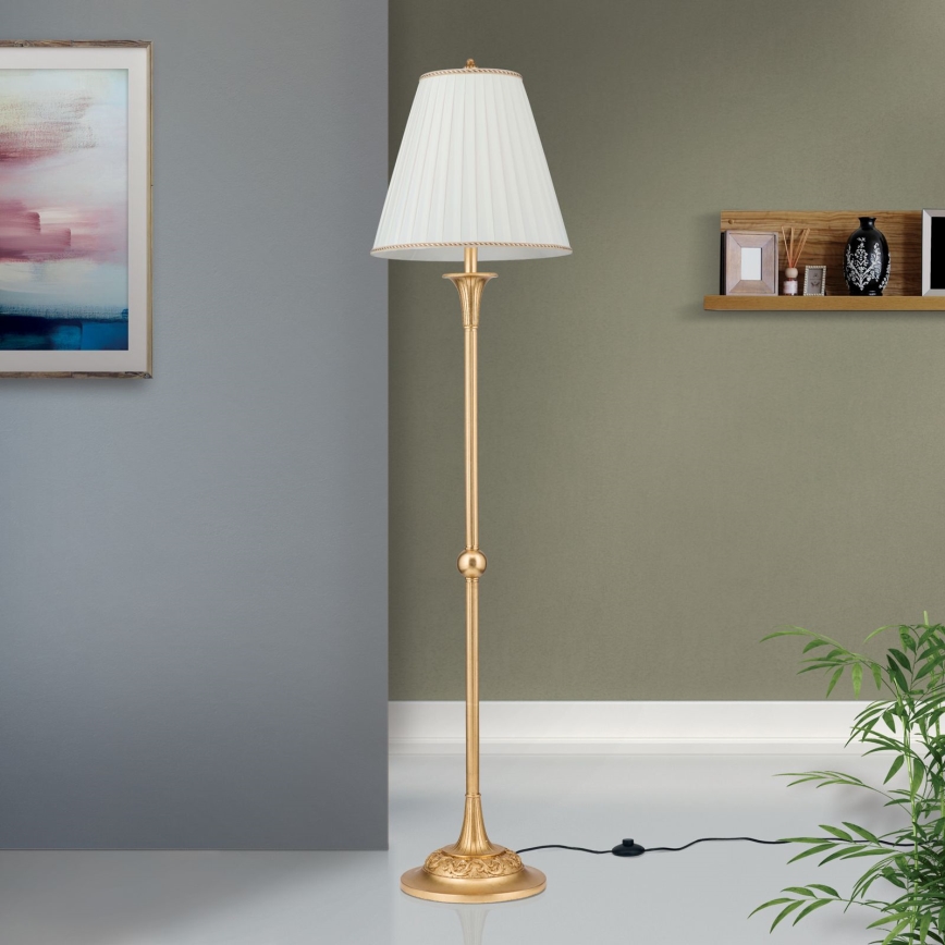 Лампион FONSA 1xE27/60W/230V бял/златист