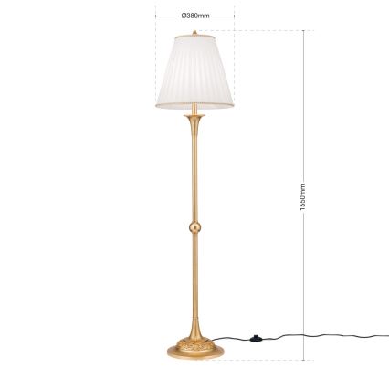 Лампион FONSA 1xE27/60W/230V бял/златист