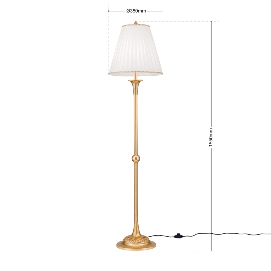 Лампион FONSA 1xE27/60W/230V бял/златист