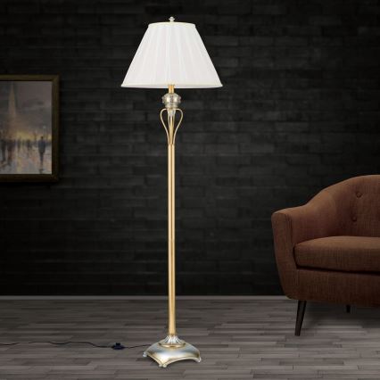 Лампион TIZIA 1xE27/60W/230V бял/златист/патина