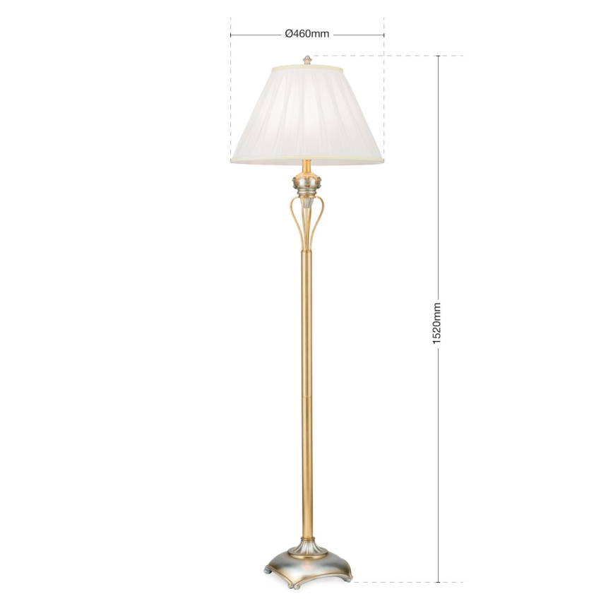 Лампион TIZIA 1xE27/60W/230V бял/златист/патина