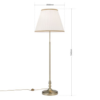 Лампион TONIA 2xE27/60W/230V 154 cm бял/бронзов